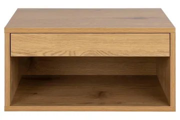 Satoru Vägghängt Sängbord 35 cm med Låda i Trä med Ekutseende - Brun - Möbler - Bord & matgrupp - Avlastningsbord & sidobord - Sängbord & nattduksbord