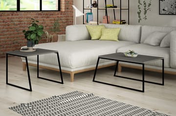 Bodsjö Satsbord 88 cm 2 Bord - Grå/Svart - Möbler - Bord & matgrupp - Avlastningsbord & sidobord - Satsbord