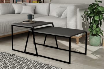 Bodsjö Satsbord 88 cm 2 Bord - Grå/Svart - Möbler - Bord & matgrupp - Avlastningsbord & sidobord - Satsbord