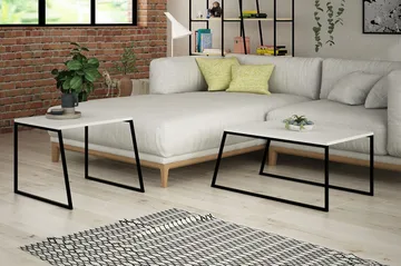 Bodsjö Satsbord 88 cm 2 Bord - Vit - Möbler - Bord & matgrupp - Avlastningsbord & sidobord - Satsbord