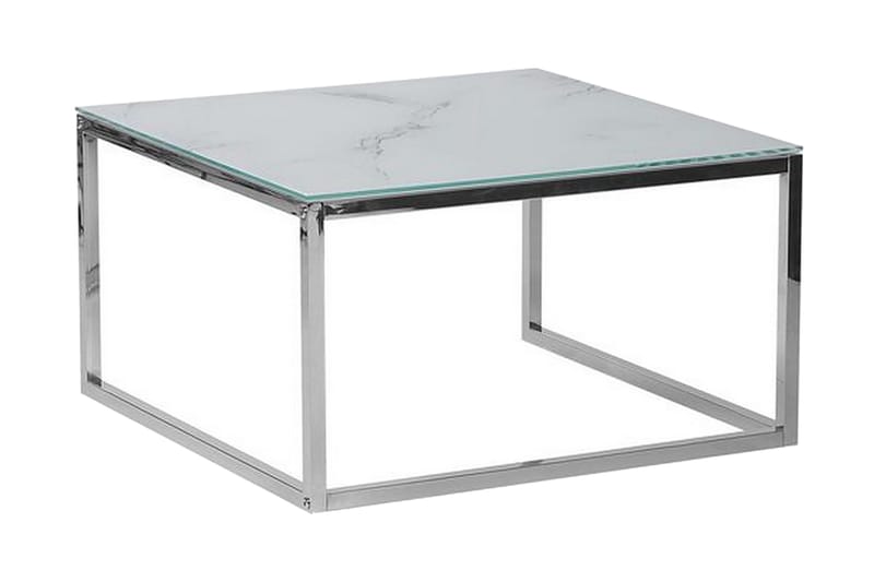 Breasa Satsbord 60 cm Marmormönster - Vit/Silver - Möbler - Bord & matgrupp - Avlastningsbord & sidobord - Satsbord