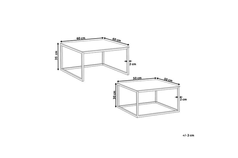 Breasa Satsbord 60 cm Marmormönster - Vit/Silver - Möbler - Bord & matgrupp - Avlastningsbord & sidobord - Satsbord