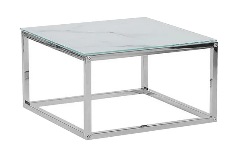 Breasa Satsbord 60 cm Marmormönster - Vit/Silver - Möbler - Bord & matgrupp - Avlastningsbord & sidobord - Satsbord