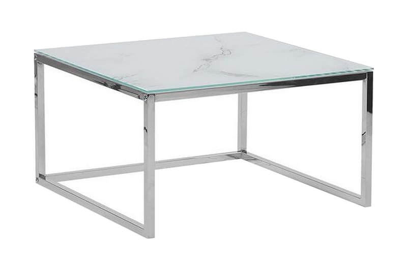 Breasa Satsbord 60 cm Marmormönster - Vit/Silver - Möbler - Bord & matgrupp - Avlastningsbord & sidobord - Satsbord
