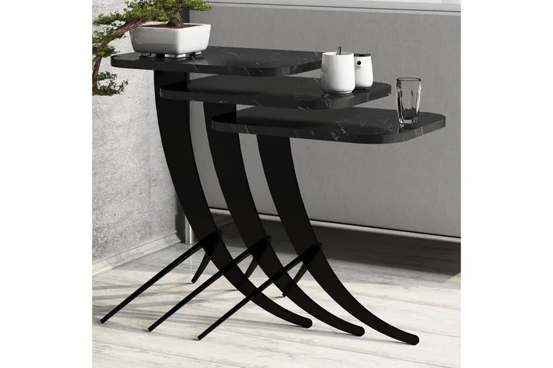 Erykah Satsbord 45 cm - Svart - Möbler - Bord & matgrupp - Avlastningsbord & sidobord - Satsbord