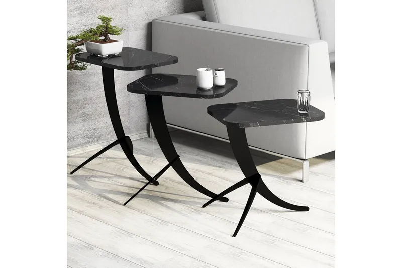 Erykah Satsbord 45 cm - Svart - Möbler - Bord & matgrupp - Avlastningsbord & sidobord - Satsbord