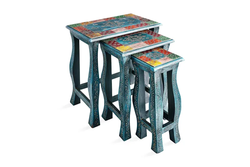 Lasarte Satsbord 56 cm - Blå - Möbler - Bord & matgrupp - Avlastningsbord & sidobord - Satsbord