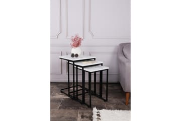 Satsbord Nagako Vit/Svart - Hanah Home - Möbler - Bord & matgrupp - Avlastningsbord & sidobord - Satsbord