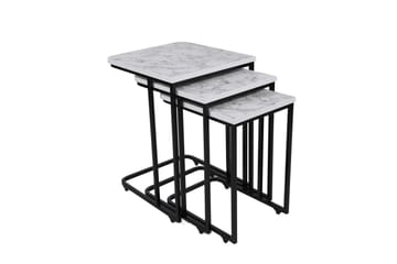 Satsbord Nagako Vit/Svart - Hanah Home - Möbler - Bord & matgrupp - Avlastningsbord & sidobord - Satsbord