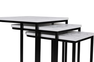 Satsbord Nagako Vit/Svart - Hanah Home - Möbler - Bord & matgrupp - Avlastningsbord & sidobord - Satsbord
