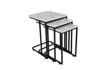 Nagako Satsbord Vit/Svart - Hanah Home - Möbler - Bord & matgrupp - Avlastningsbord & sidobord - Satsbord