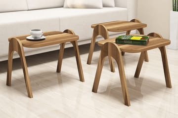 Satsbord Amtorp 49 cm 3 Bord - Brun - Möbler - Bord & matgrupp - Avlastningsbord & sidobord - Satsbord