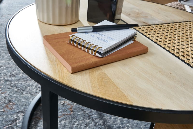 Satsbord Clanton 60 cm Runt - Brun/Svart - Möbler - Bord & matgrupp - Avlastningsbord & sidobord - Satsbord
