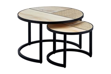 Satsbord Clanton 60 cm Runt - Brun/Svart - Möbler - Bord & matgrupp - Avlastningsbord & sidobord - Satsbord