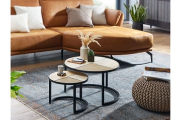 Satsbord Clanton 60 cm Runt - Brun/Svart - Möbler - Bord & matgrupp - Avlastningsbord & sidobord - Satsbord