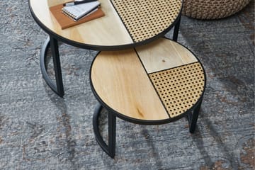 Satsbord Clanton 60 cm Runt - Brun/Svart - Möbler - Bord & matgrupp - Avlastningsbord & sidobord - Satsbord