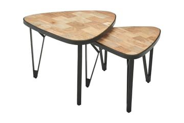 Satsbord Clanton 60 cm Trekantig - Brun/Svart - Möbler - Bord & matgrupp - Avlastningsbord & sidobord - Satsbord