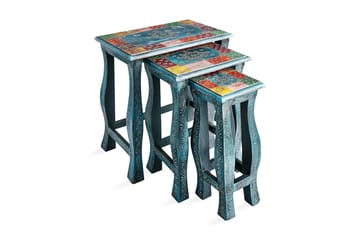 Satsbord Villacian 56 cm - Blå - Möbler - Bord & matgrupp - Avlastningsbord & sidobord - Satsbord