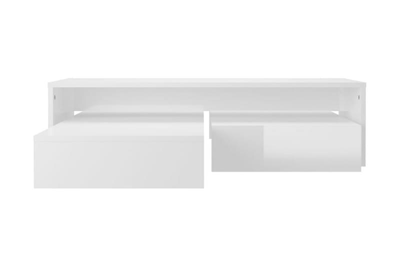 Satsbord vit högglans 100x100x26,5 cm - Vit - Soffbord - Satsbord