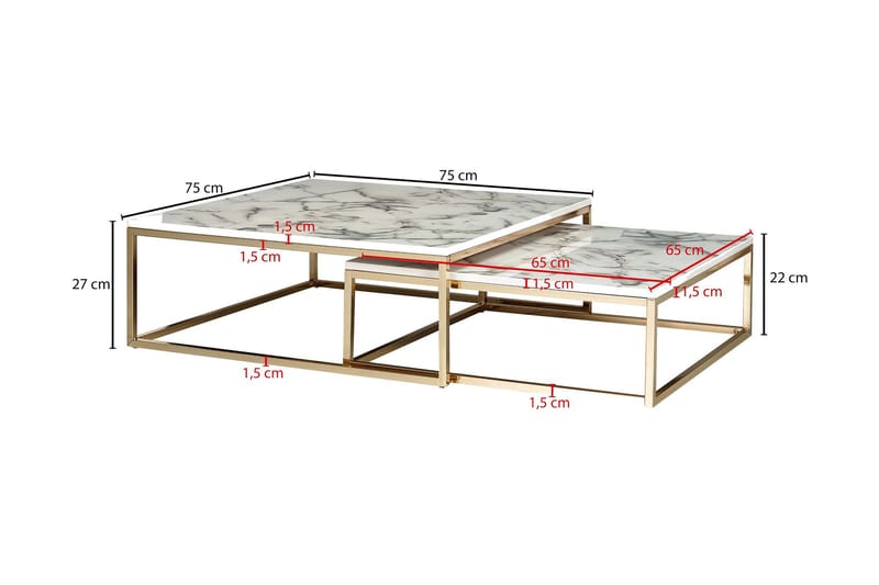 Willowdale Satbord 75 cm Runt - Möbler - Bord & matgrupp - Avlastningsbord & sidobord - Satsbord