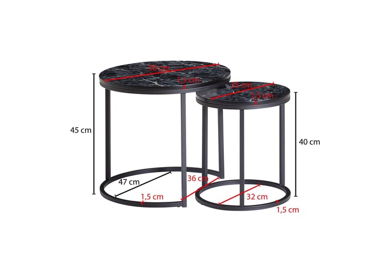 Willowdale Satsbord 50 cm Runt - Möbler - Bord & matgrupp - Avlastningsbord & sidobord - Satsbord