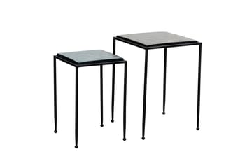 Satsbord Wohnling Set om 2 fyrkantigt glas tunna metallben modern - Möbler - Bord & matgrupp - Avlastningsbord & sidobord - Satsbord