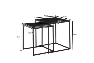 Satsbord Wohnling Set om 2 metall pulverlackerad med metallben modern - Möbler - Bord & matgrupp - Avlastningsbord & sidobord - Satsbord