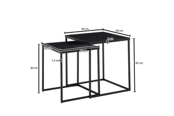 Satsbord Wohnling Set om 2 metall pulverlackerad med metallben modern - Möbler - Bord & matgrupp - Avlastningsbord & sidobord - Satsbord