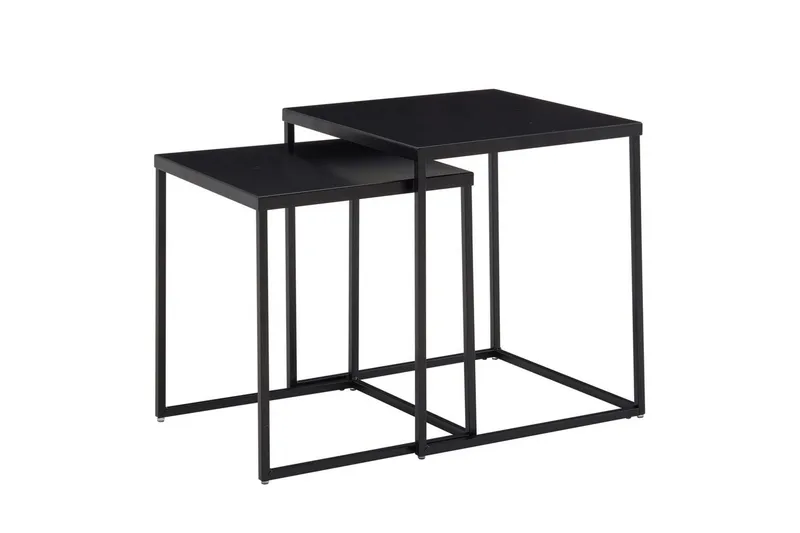 Satsbord Wohnling Set om 2 metall pulverlackerad med metallben modern
