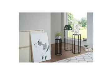 Satsbord Wohnling Set om 3 massiva träblombord Industriell - Möbler - Bord & matgrupp - Avlastningsbord & sidobord - Blombord