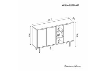 Schmida Konsollbord 120 cm - Blå/Vit - Möbler - Bord & matgrupp - Avlastningsbord & sidobord - Konsolbord & hallbord