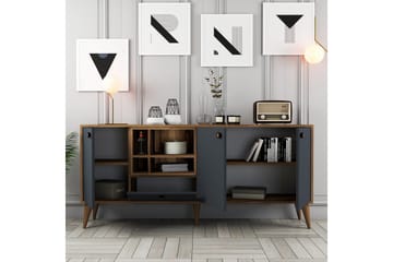 Scone Konsollbord 180 cm - Antracit/Valnöt - Möbler - Bord & matgrupp - Avlastningsbord & sidobord - Konsolbord & hallbord
