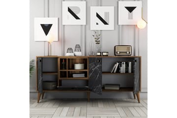 Scone Konsollbord 180 cm - Svart/Valnöt - Möbler - Bord & matgrupp - Avlastningsbord & sidobord - Konsolbord & hallbord