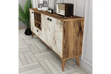 Scone Konsollbord 180 cm - Vit marmor/Valnöt - Möbler - Bord & matgrupp - Avlastningsbord & sidobord - Konsolbord & hallbord