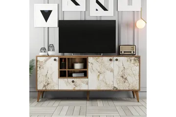 Scone Konsollbord 180 cm - Vit marmor/Valnöt - Möbler - Bord & matgrupp - Avlastningsbord & sidobord - Konsolbord & hallbord