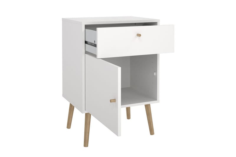 Shinta Sängbord 50 cm - Vit - Möbler - Bord & matgrupp - Avlastningsbord & sidobord - Sängbord & nattduksbord