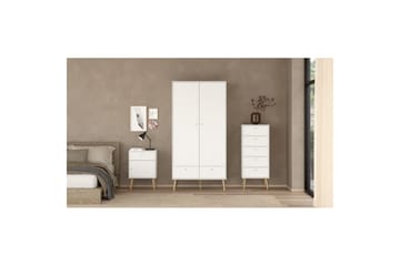 Shinta Sängbord 50 cm - Vit - Möbler - Bord & matgrupp - Avlastningsbord & sidobord - Sängbord & nattduksbord