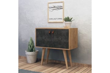 Sideboard Naidaj Läderbeslag - Grå|Trä - Möbler - Bord & matgrupp - Avlastningsbord & sidobord