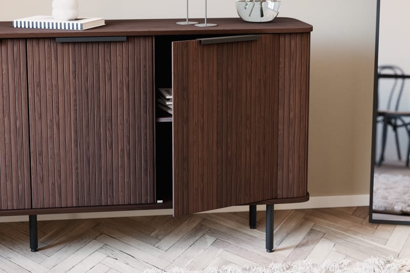 Sideboard Uppveda Valnöt - Mörkbrunt valnötsträ - Sideboard & skänk