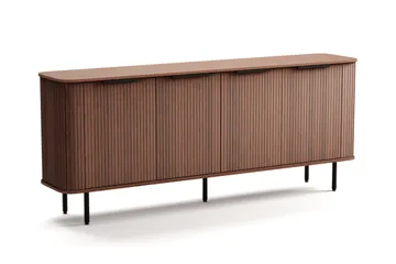 Kopparbo Sideboard med Förvaring Ribbad - Mörkbrunt / Valnöt / Trä - Förvaring - Förvaringsmöbler - Sideboard & skänk