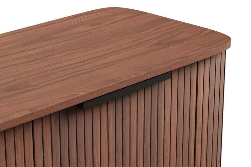 Kopparbo Sideboard med Förvaring Ribbad - Mörkbrunt / Valnöt / Trä - Förvaring - Förvaringsmöbler - Sideboard & skänk