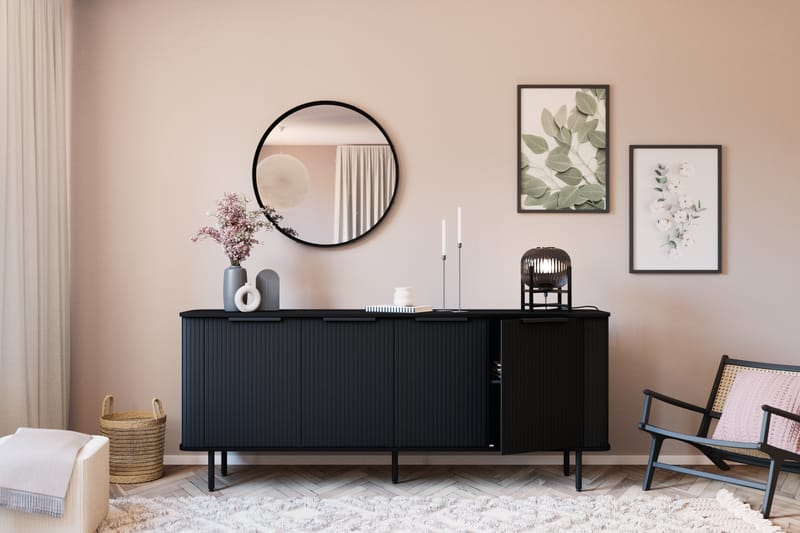 Sideboard Uppveda - Svart trä - Sideboard & skänk