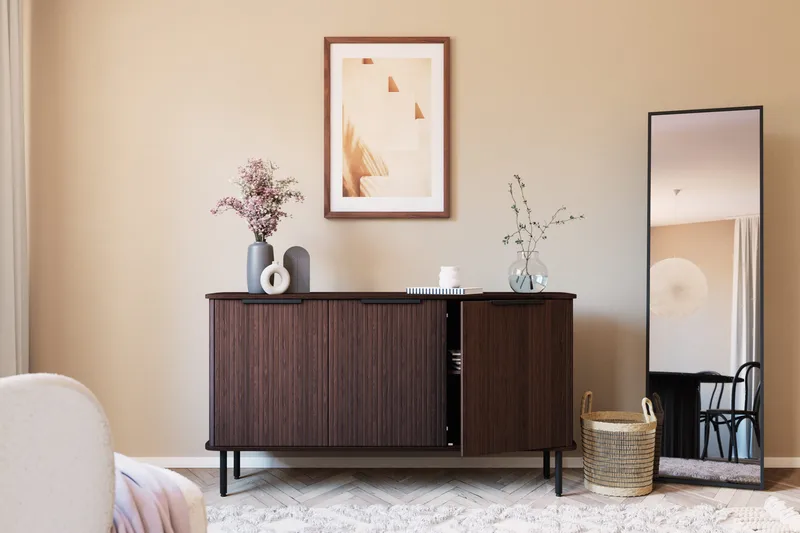 Kopparbo Sideboard Valnöt - Mörkbrunt valnötsträ - Förvaring - Förvaringsmöbler - Sideboard & skänk