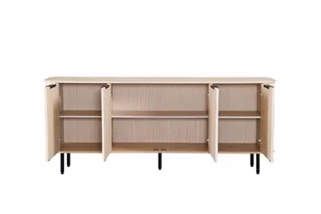 Kopparbo Ribbad Sideboard med Förvaring - Vitlaserad / Ljus Ek / Trä - Förvaring - Förvaringsmöbler - Sideboard & skänk