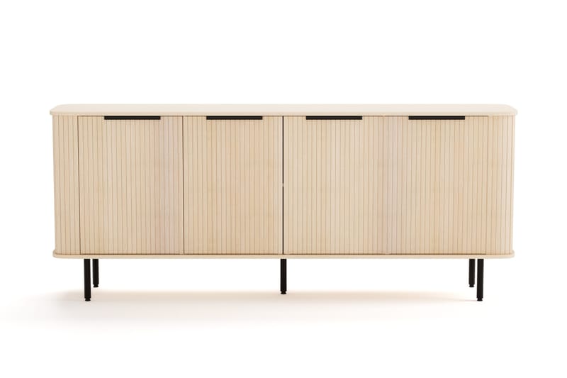 Kopparbo Ribbad Sideboard med Förvaring - Vitlaserad / Ljus Ek / Trä - Förvaring - Förvaringsmöbler - Sideboard & skänk