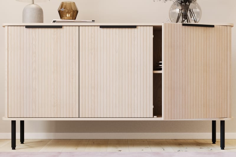 Sideboard Uppveda Vitlaserad Ek - Ljust vitlaserat ekträ - Sideboard & skänk