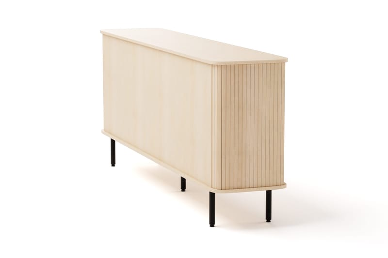Kopparbo Ribbad Sideboard med Förvaring - Vitlaserad / Ljus Ek / Trä - Förvaring - Förvaringsmöbler - Sideboard & skänk