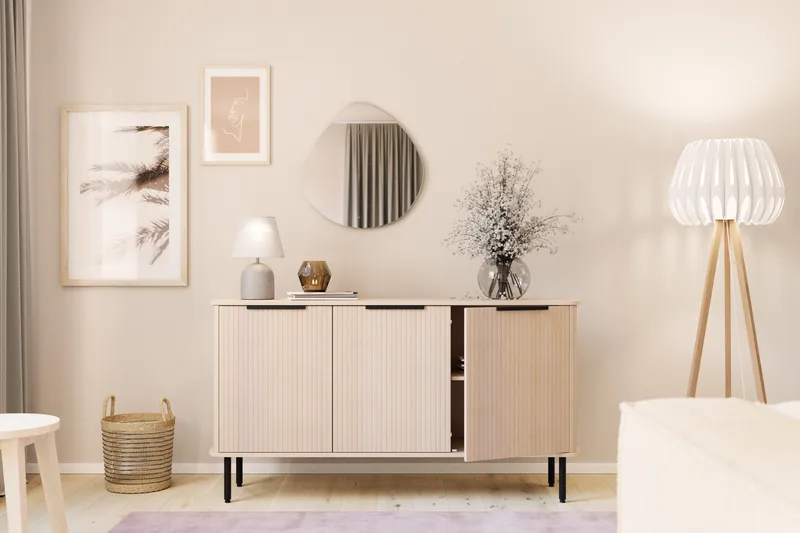 Kopparbo Sideboard Vitlaserad Ek - Ljust vitlaserat ekträ - Förvaring - Förvaringsmöbler - Sideboard & skänk