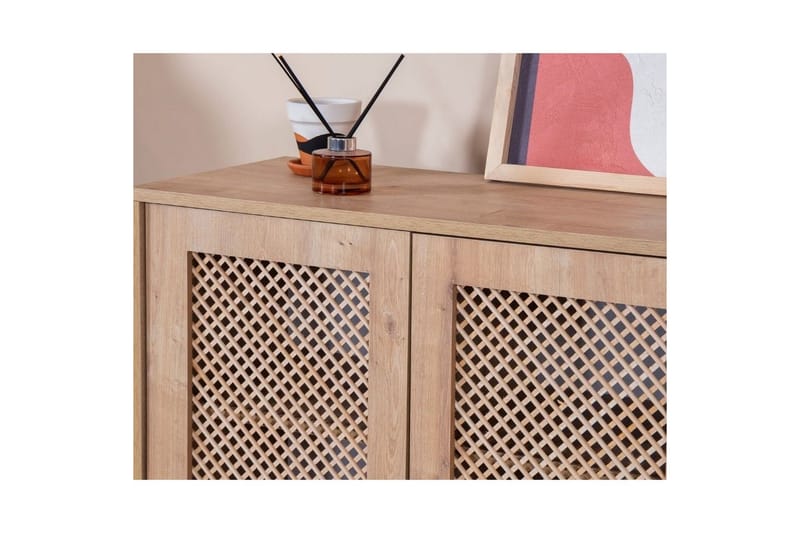 Sideboard Velin Vit / Ek - Vit / Ek - Möbler - Bord & matgrupp - Avlastningsbord & sidobord - Konsolbord & hallbord