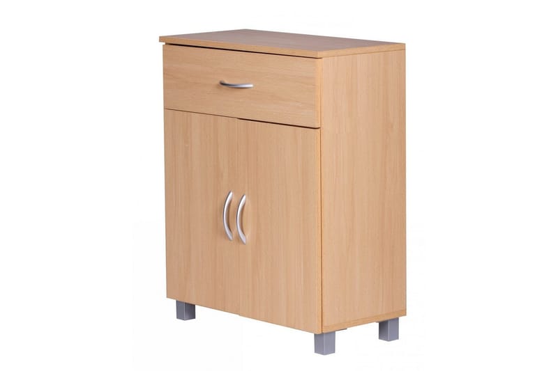 Sideboard Wohnling Folierad spånskiva 60 x 75 cm 2 dörrar 1 låda modern stil - Möbler - Bord & matgrupp - Avlastningsbord & sidobord - Konsolbord & hallbord